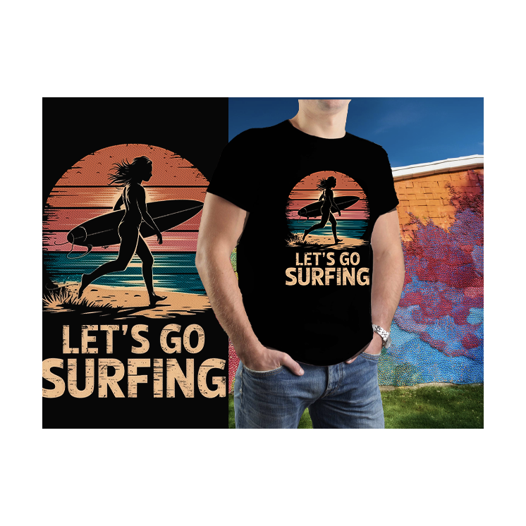 Surfing girl