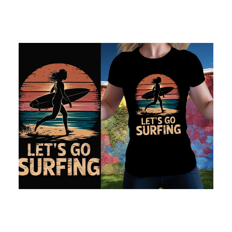 Surfing girl