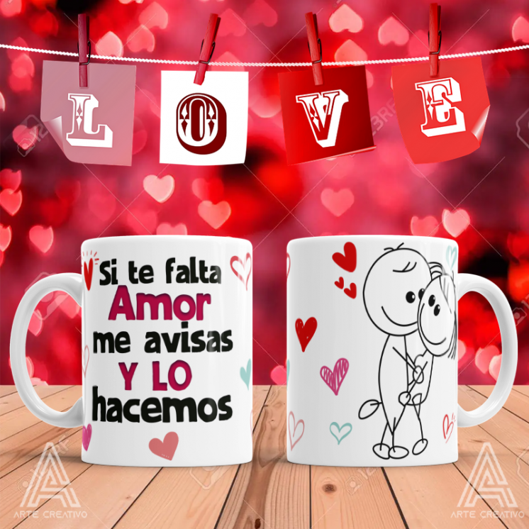 Tazas amor atrevido