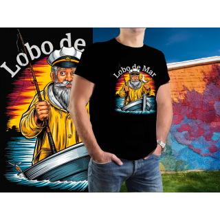 Nuestra camiseta 'Lobo de Mar' es la elección ideal para los amantes del mar y la aventura.